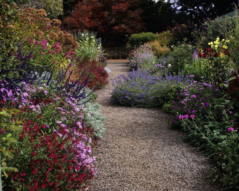 Bring Outdoors Inside With Purple and White Garden Borders
