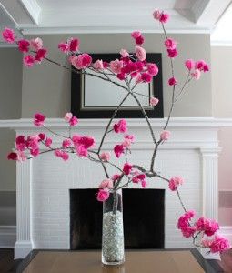 How to Make a Cherry Blossom Tree from Recycled Paper?